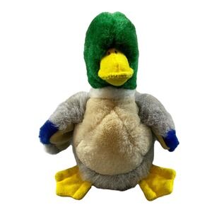 Vintage 90s Mary Meyer Duck Drake Plush Ballard the Mallard 1992 9" Soft